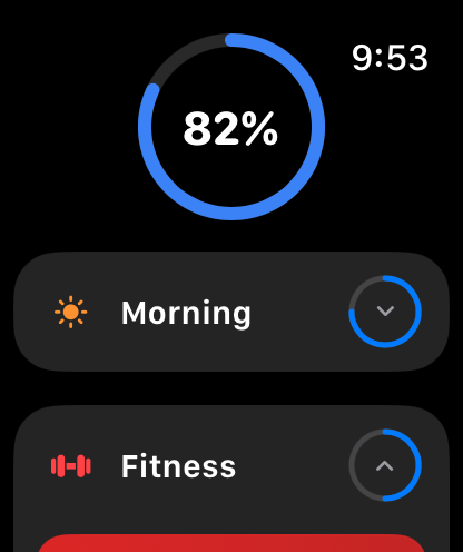 Habits on Apple Watch.